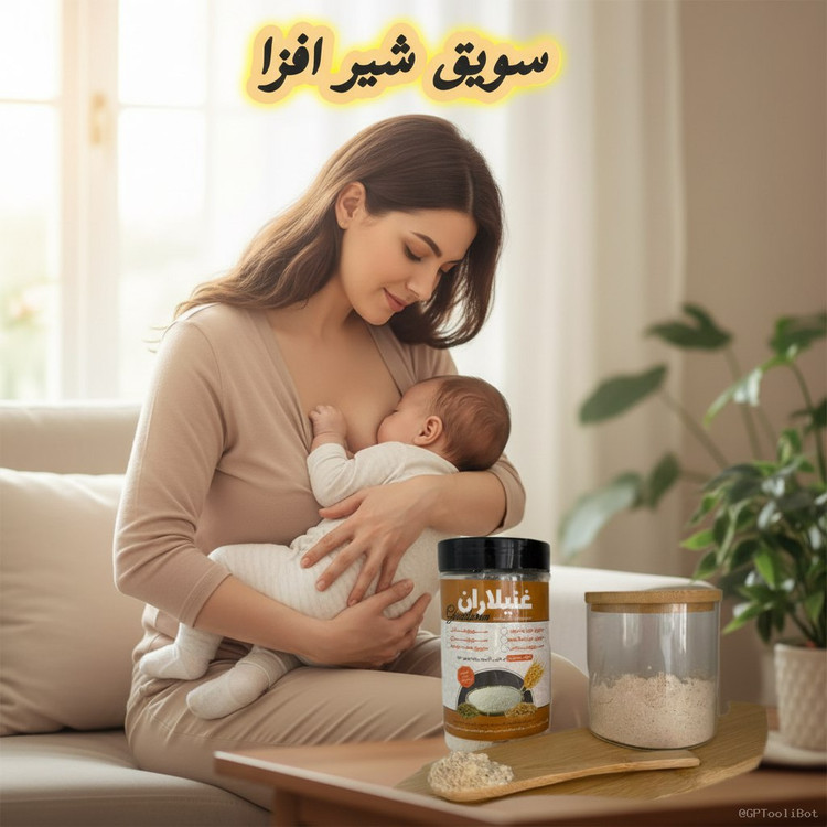 «پودر سویق شیر افزا، کمک به افزایش شیر طبیعی مادر و تغذیه سالم در دوران شیردهی.»