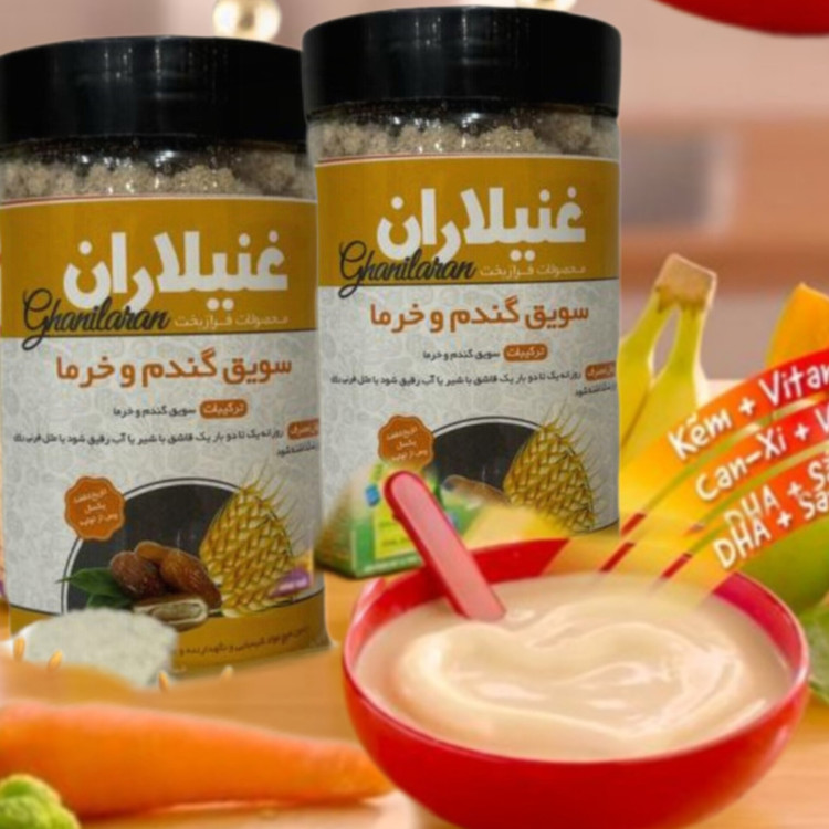 «سرلاک گندم و خرما، میانوعده سالم و مغذی برای بزرگسالان، تقویت انرژی و حمایت از سلامت عمومی بدن.»